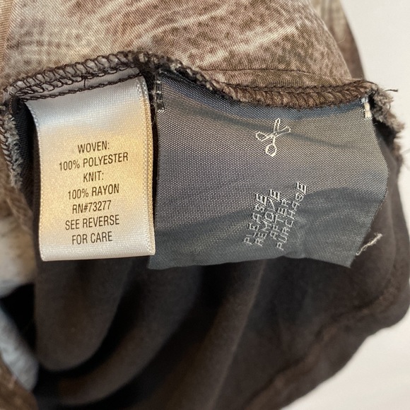 Simply Vera Vera Wang brown knotted dress in brown and gray size S - Picture 9 of 11